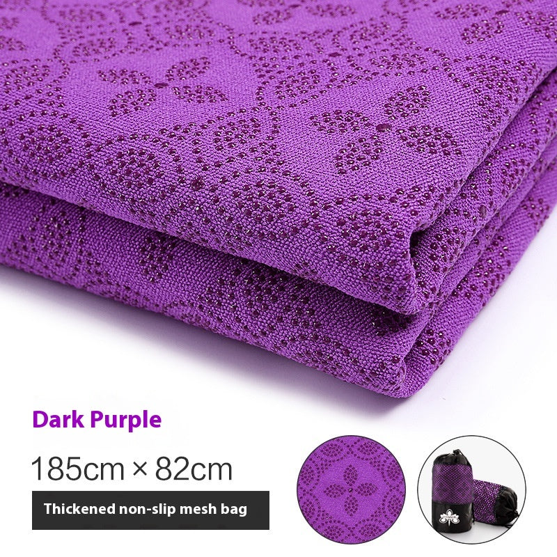 Non-slip Particles Sweat-absorbent Thick Yoga Mat Towel
