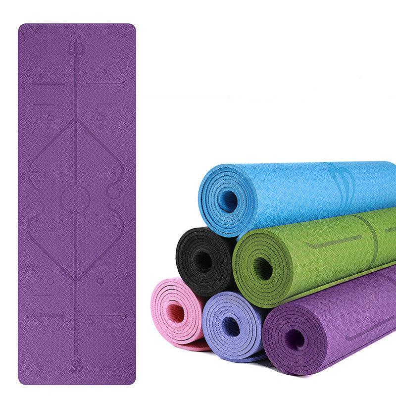 Two-Color 6Mm Posture Line Yoga Mat