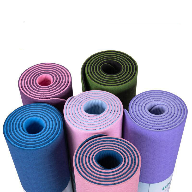 Two-Color 6Mm Posture Line Yoga Mat