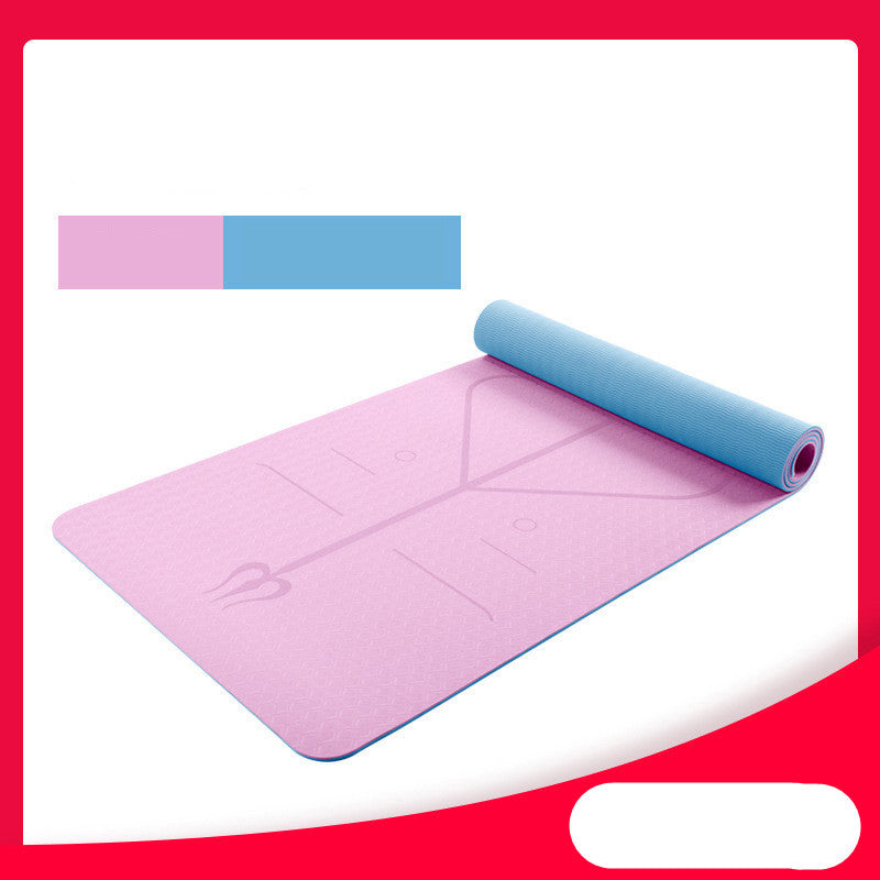 Two-Color 6Mm Posture Line Yoga Mat