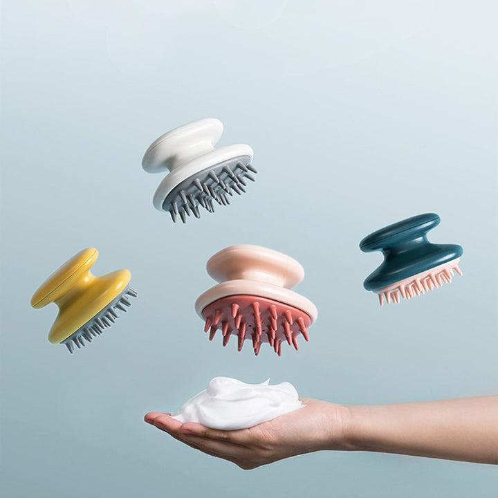 Silicone Head Body Scalp Massage Shampoo Brush