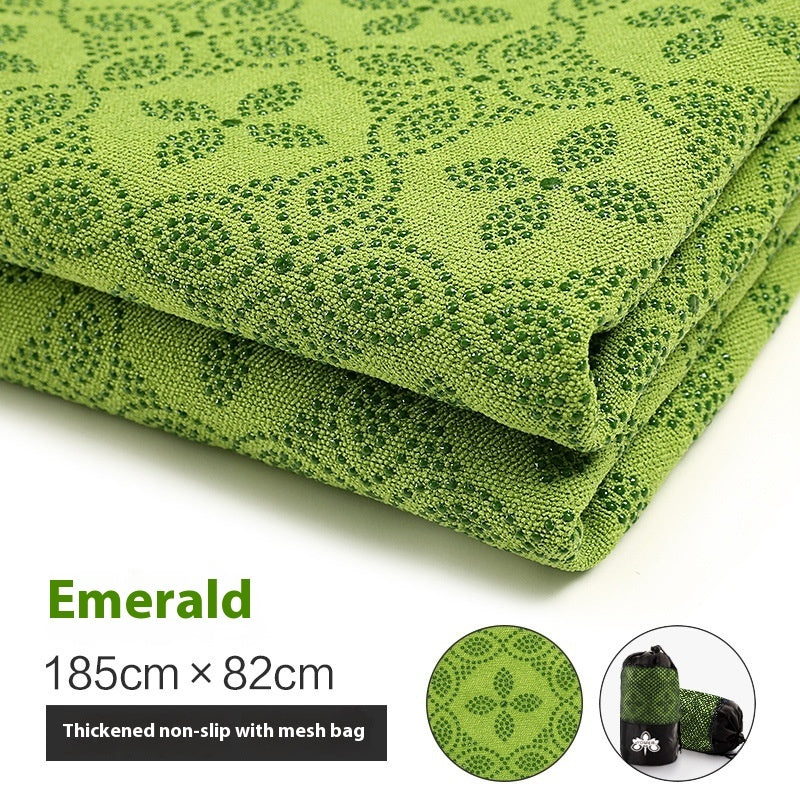 Non-slip Particles Sweat-absorbent Thick Yoga Mat Towel