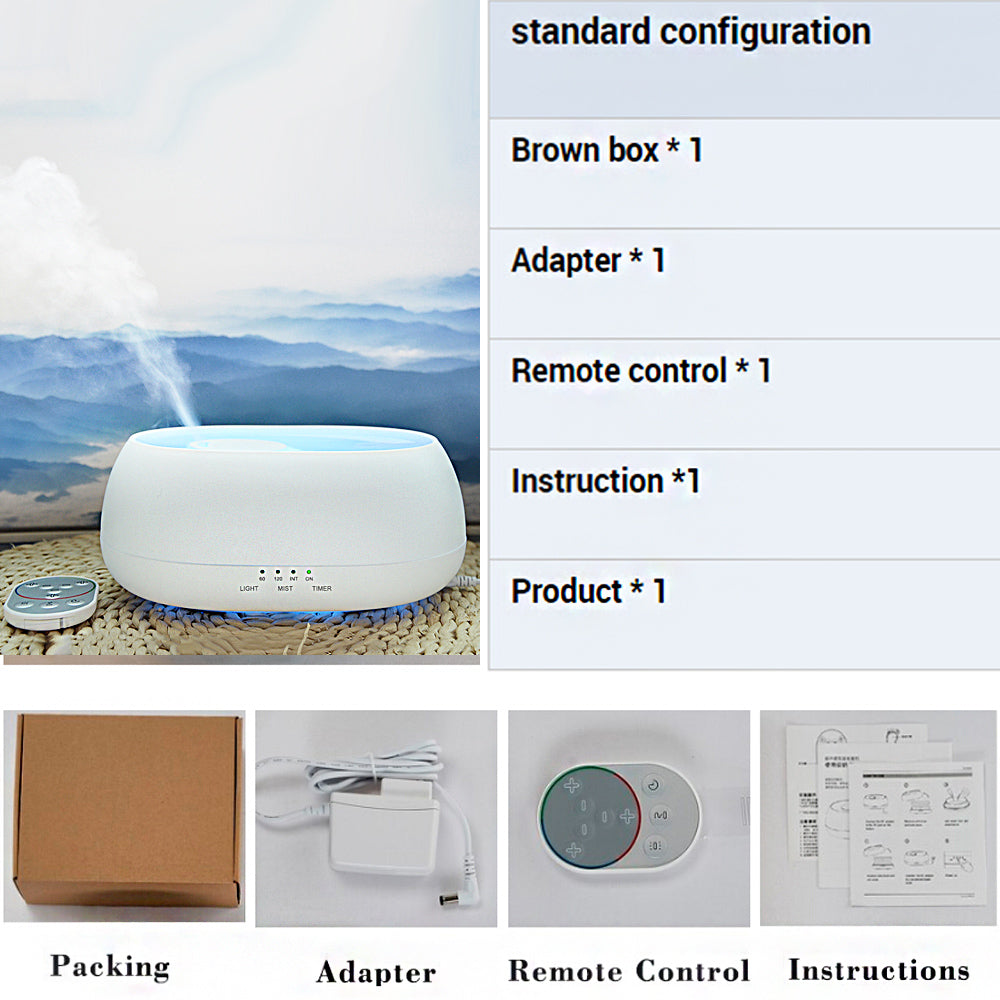 500ml Ultrasonic Air Colorful Light Fragrance Diffuser