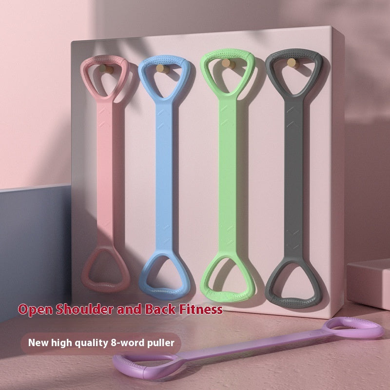 8 Words Chest Expander Yoga Fitness Resistance Band