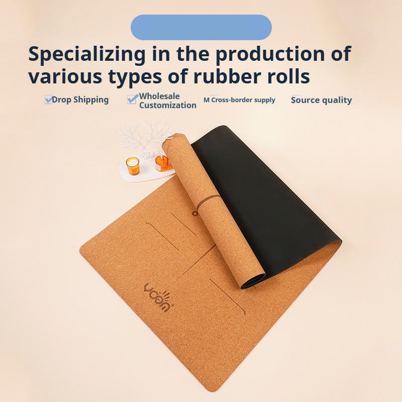 Widened Thick Natural Rubber Printed Yoga Mat